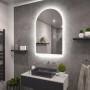 Зеркало в форме арки с фронтальной и парящей эмбилайт подсветкой Астерия 005 в интернет-магазине «Зеркала с подсветкой» фото